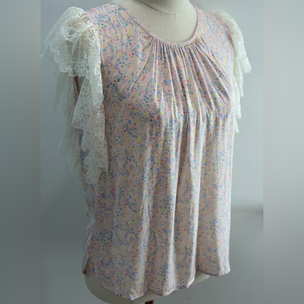 SEEBYCHLOE Floral Lace Sleeveless Top US6 like new w/out tag